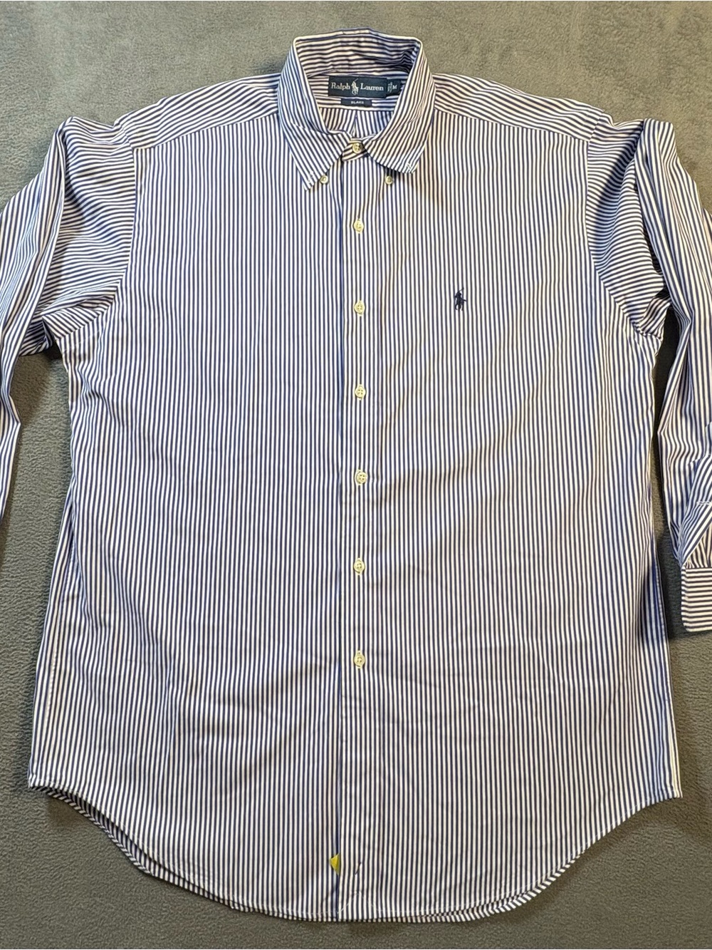 Ralph Lauren Blake White and Blue Stripe Button-Down Men's Shirt